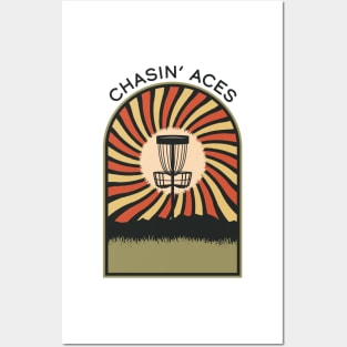 Chasin' Aces | Disc Golf Vintage Retro Arch Mountains Posters and Art